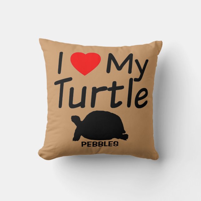Cojín Decorativo Amo Mi Tortuga (Anverso)