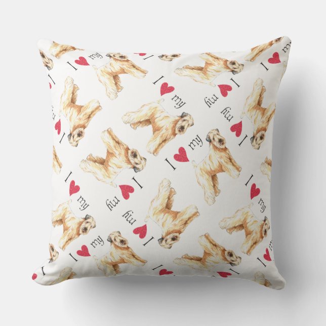 Cojín Decorativo Amo mi Wheaten (Anverso)