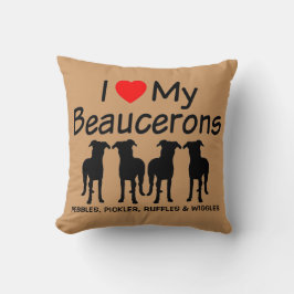 Cojín Decorativo Amo Mis Cuatro Perros De Belleza