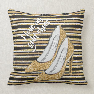 Cojín Decorativo Amo mis zapatos del oro