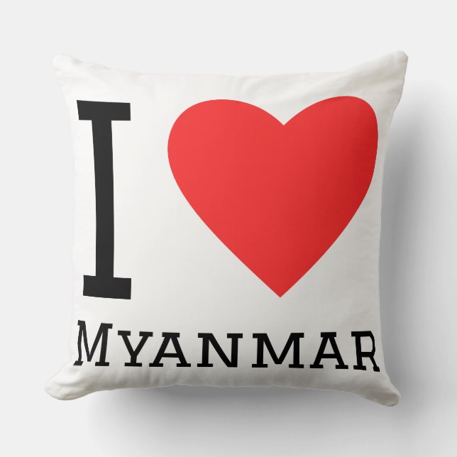 Cojín Decorativo Amo Myanmar  (Anverso)