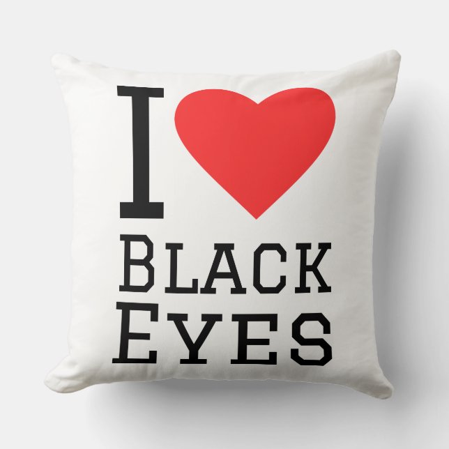 Cojín Decorativo Amo ojos negros (Anverso)