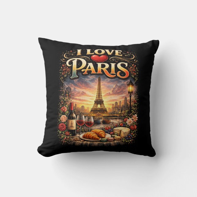 Cojín Decorativo Amo París (Anverso)