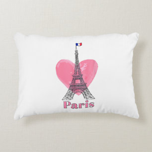 Cojín Decorativo Amo París Torre Eiffel Francia Regalo