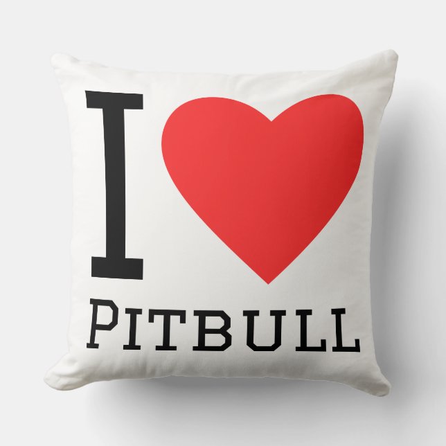 Cojín Decorativo Amo pitbull (Anverso)