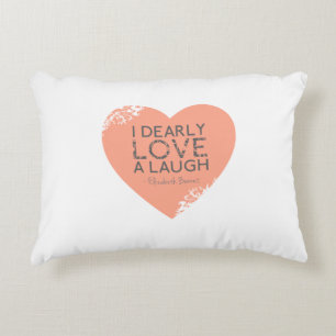 Cojín Decorativo Amo querido una risa - cita de Jane Austen