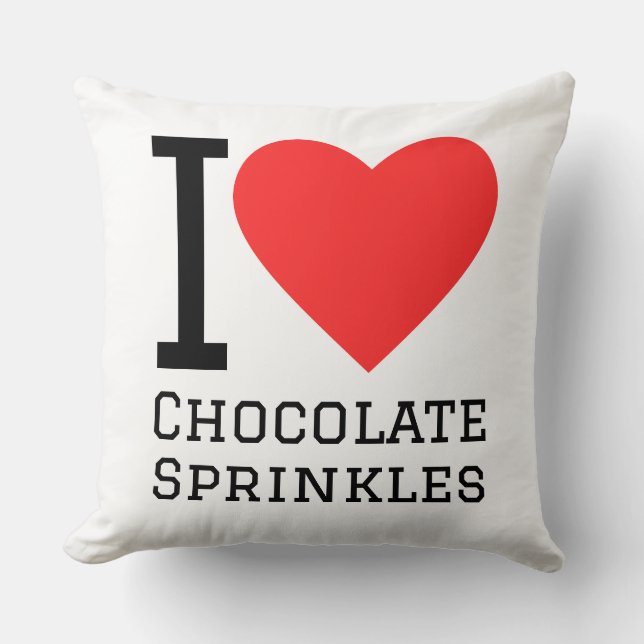 Cojín Decorativo Amo salpicadura de chocolate (Anverso)