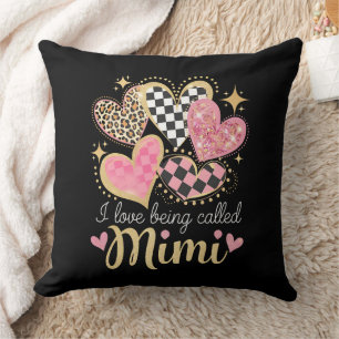 Cojín Decorativo Amo ser llamada Mimi Abuela Mamá Día de la Madre