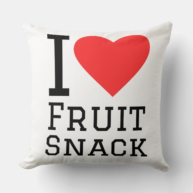 Cojín Decorativo Amo snack de frutas (Anverso)