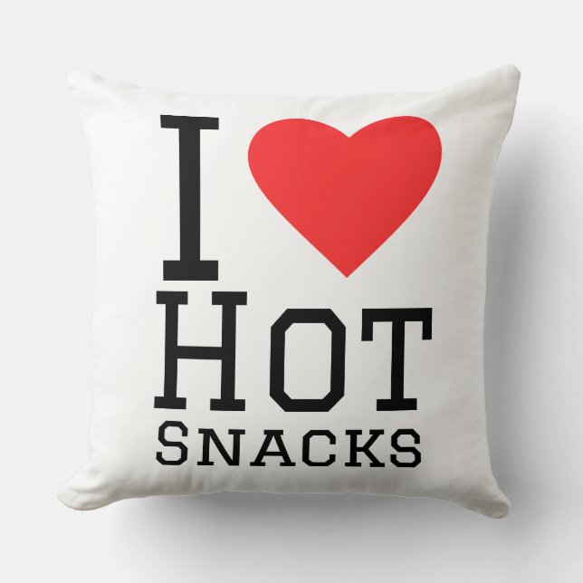 Cojín Decorativo Amo snacks calientes (Anverso)
