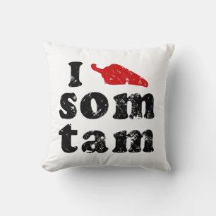 Cojín Decorativo Amo Som Tam ❤ Comida Tailandesa Isan Lao