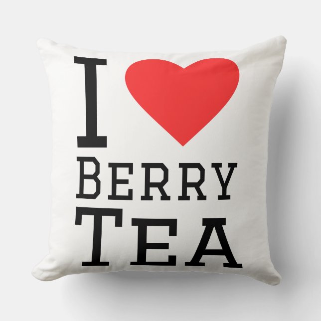 Cojín Decorativo Amo té de arándano (Anverso)