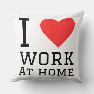 Cojín Decorativo Amo trabajar en casa