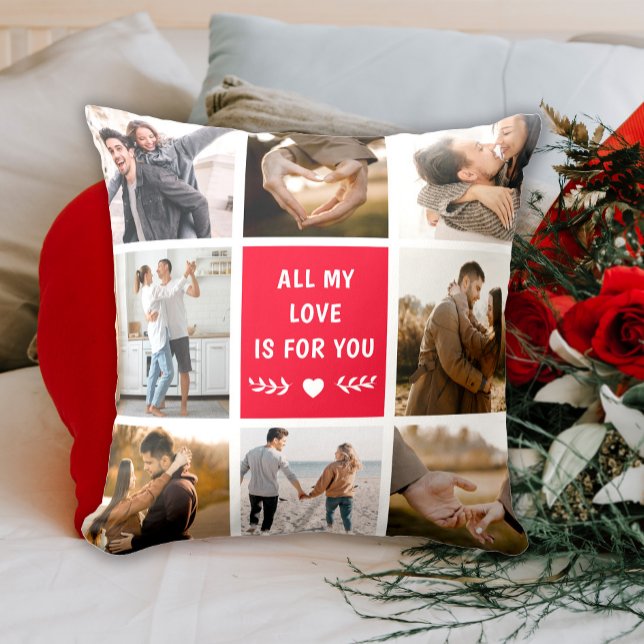 Cojín Decorativo Amor 8 Collage de fotos Rojo (Subido por el creador)