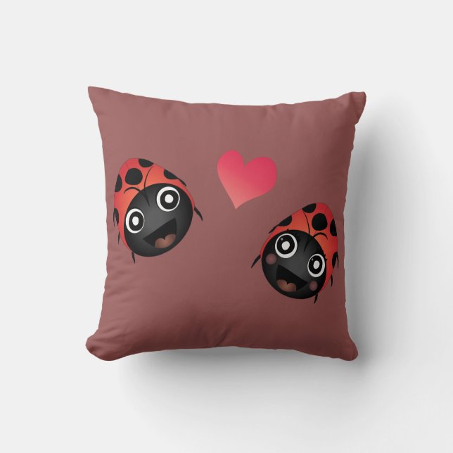 Cojín Decorativo Amor a la Ladybug (Patrón) (Anverso)
