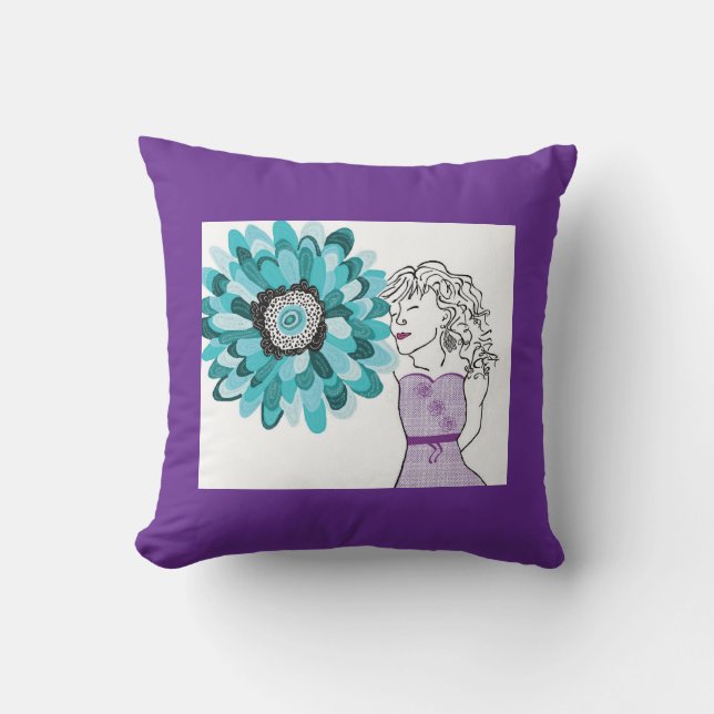 Cojín Decorativo Amor a las flores (Anverso)