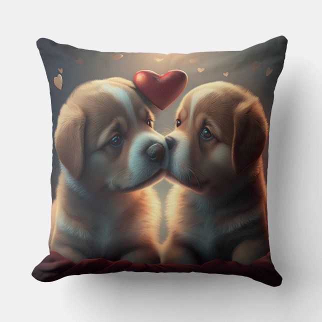 Cojín Decorativo Amor a los cachorros (Anverso)