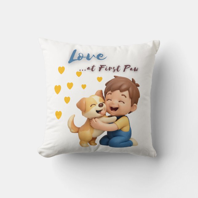 Cojín Decorativo Amor a Primera Pata  (Anverso)