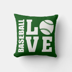 Cojín Decorativo Amor al Béisbol Verde