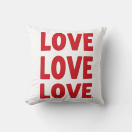 Cojín Decorativo Amor Amor Amor – Tipografía Negrita de San Valentí