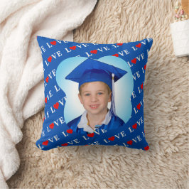 Cojín Decorativo Amor azul marino Retro Elegante