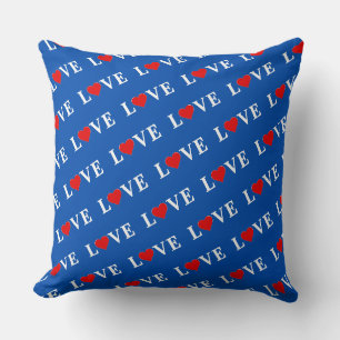 Cojín Decorativo Amor azul marino Retro Elegante