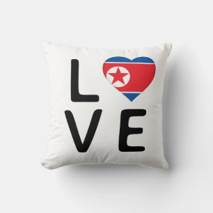 Cojín Decorativo Amor - Bandera de Corea del Norte
