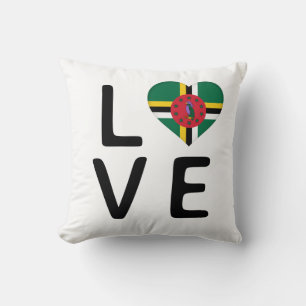 Cojín Decorativo Amor - Bandera de Dominica