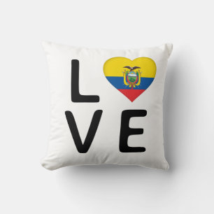 Cojín Decorativo Amor - Bandera de Ecuador