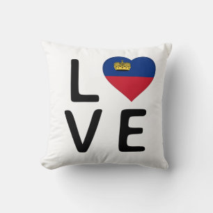 Cojín Decorativo Amor - Bandera de Liechtenstein