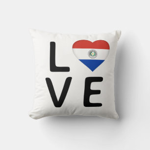 Cojín Decorativo Amor - Bandera de Paraguay