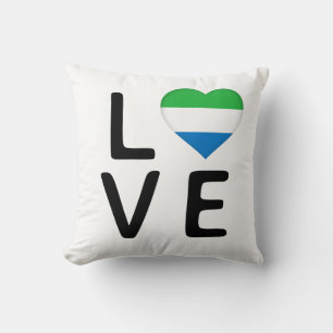 Cojín Decorativo Amor - Bandera de Sierra Leona