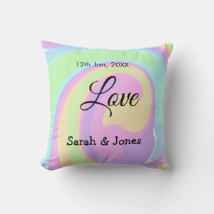 Cojín Decorativo Amor compromiso boda pareja colorido bohpattern
