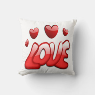 COJÍN DECORATIVO AMOR CON CORAZONES ROJOS