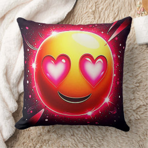 Cojín Decorativo Amor Corazones de Emoji espumoso