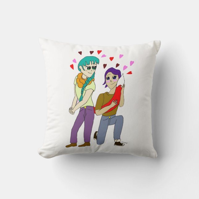 Cojín Decorativo amor de cola (Anverso)