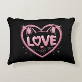 Cojín Decorativo Amor de gato brillante