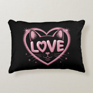 Cojín Decorativo Amor de gato brillante