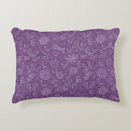 Cojín Decorativo AMOR de mariposa violeta malva - patrón sin fisura