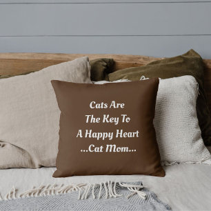 Cojín Decorativo Amor de Mascota Animal Personalizado Gato Mamá Cit
