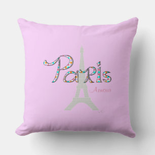 Cojín Decorativo Amor de París con Torre Eiffel