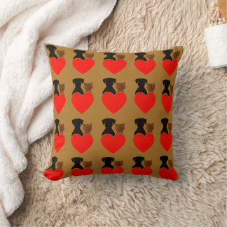 Cojín Decorativo Amor de Perro y Gato