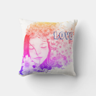 Cojín Decorativo amor de poder floral femenino
