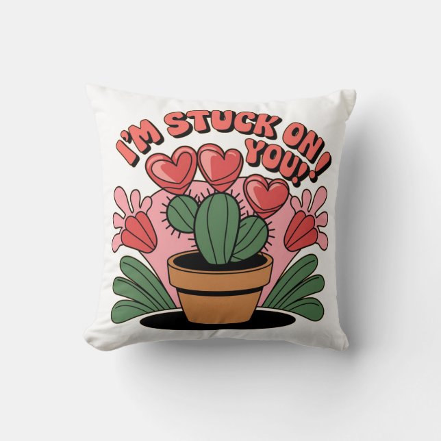 Cojín Decorativo amor de San Valentín atascado (Anverso)