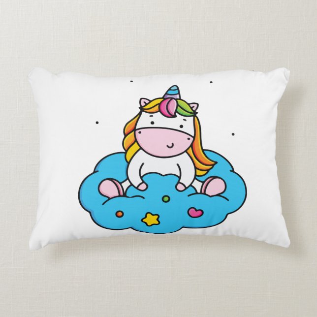Cojín Decorativo Amor de unicornio (Anverso)