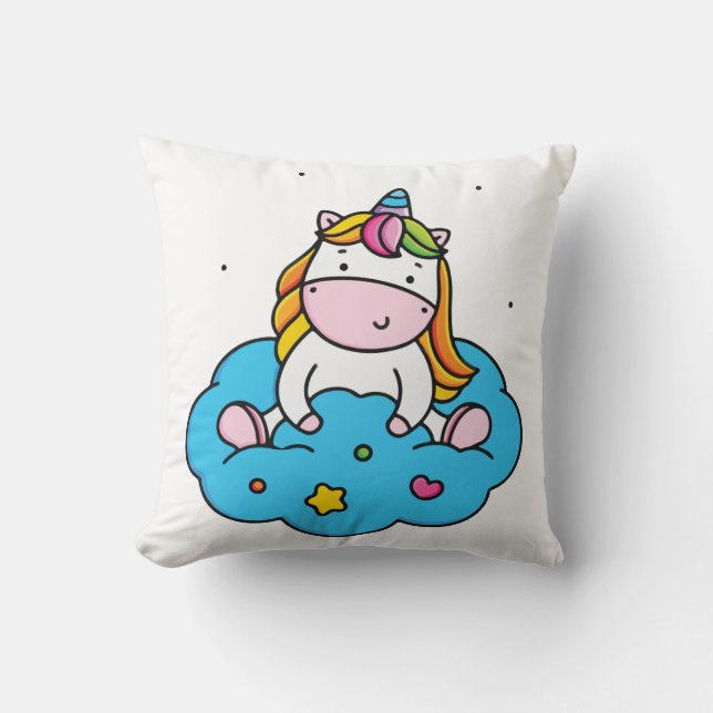 Cojín Decorativo Amor de unicornio (Anverso)