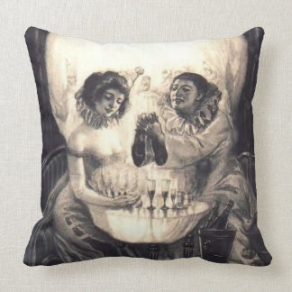 Cojín Decorativo Amor del cráneo, ilusión óptica del Victorian del