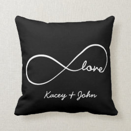 Cojín Decorativo Amor del infinito - blanco y negro
