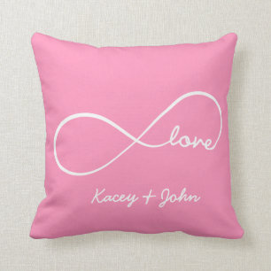 Cojín Decorativo Amor del infinito - rosa del bubblegum