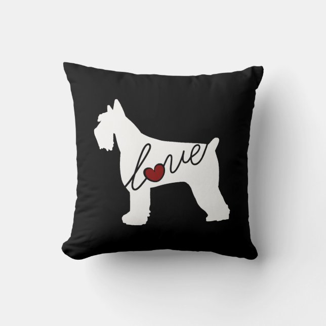 Cojín Decorativo Amor del Schnauzer (Schnauzer gigante) (Anverso)